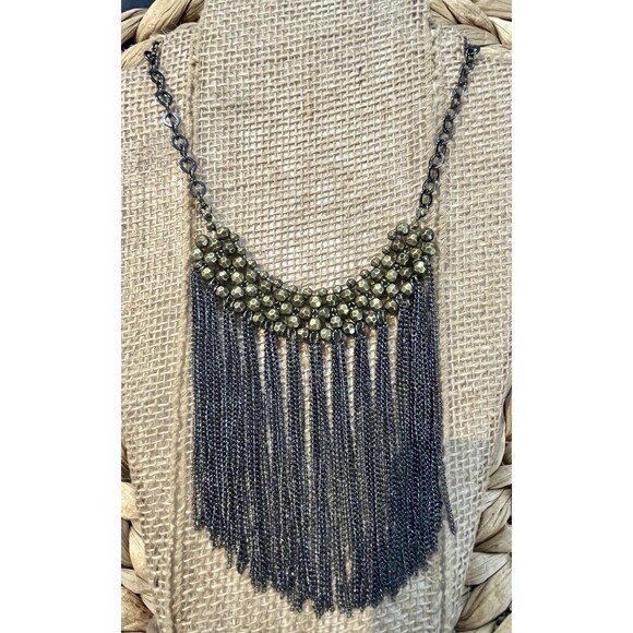 Fun Fashion Jewelry Necklace Gold Tone Cleopatra Style Egyptian Queen Revival - Picture 1 of 7